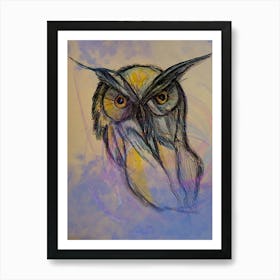 Blue owl 1 Art Print