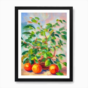 Grapefruit Tree Impressionist Painting Plant Art Print