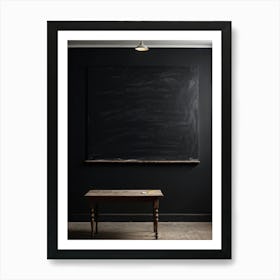 Blackboard Giving The Impression Of Vast Untouched Space Features An Appealing Smudged Texture Th (3) Art Print