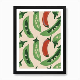 Peas In Pods Abstract Pattern 2 Art Print