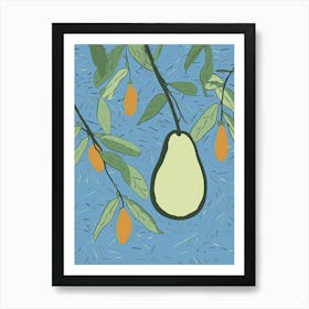 Avocado Illustration 4 Art Print