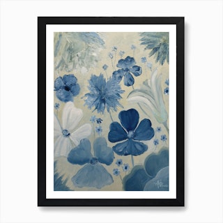 Silky Blue Art Print