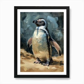 Adlie Penguin Deception Island Oil Painting 1 Art Print