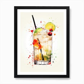 Mid Century Modern Zombie Floral Infusion Cocktail 2 Art Print