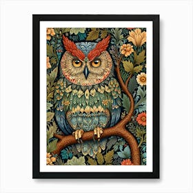 William Morris Owl On A Branch Art Print