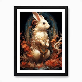 Rabbit In A Castle Art Print