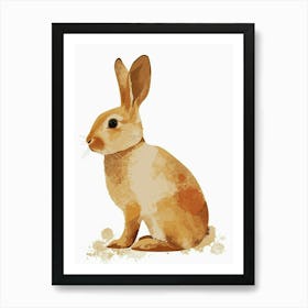 Satin Rabbit Nursery Illustration 1 Art Print