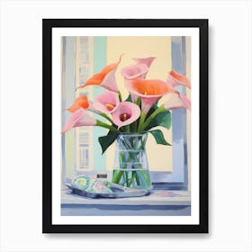 A Vase With Calla Lily, Flower Bouquet 2 Art Print