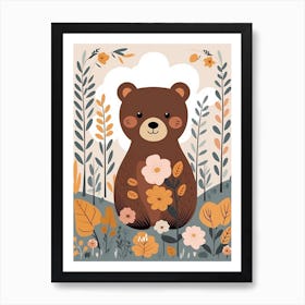Baby Animal Illustration  Bear 12 Art Print