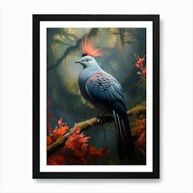 Pigeon Serenade: Jungle Bird Poster Art Print