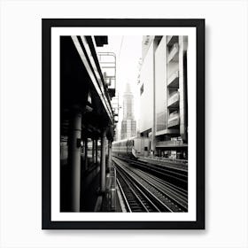 Osaka, Japan, Black And White Old Photo 2 Art Print