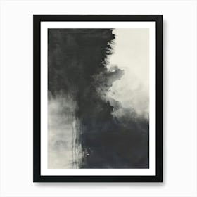 Black And White Abstract Painting 4 Art Print