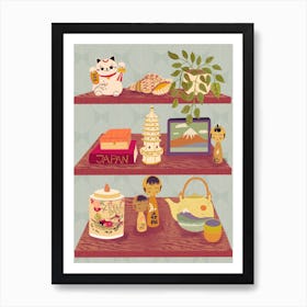 Japanese Shelf Art Print