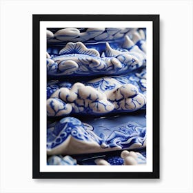 Blue And White China Art Print