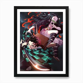 Anime Samurai Art Print