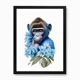Baby Gorilla Gorillas Decoupage 4 Art Print