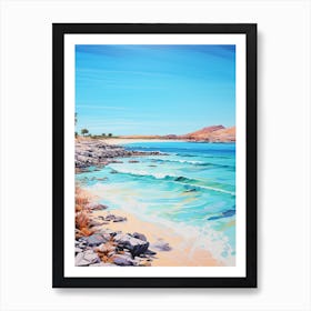 A Painting Of Elafonisi Beach, Crete Greece 1 Art Print