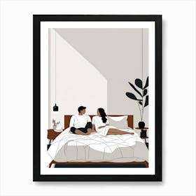 Couple In Bed Art Print