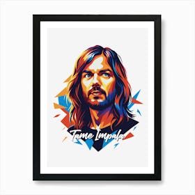 Tame Impala 03 Portrait Music Icon WPAP Pop Art Style Art Print