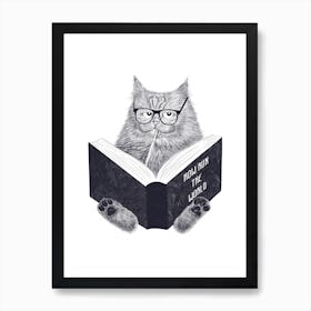 Smart Cat Art Print
