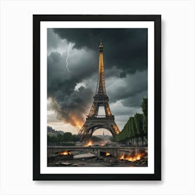 Eiffel Tower Apocalypse Art Print