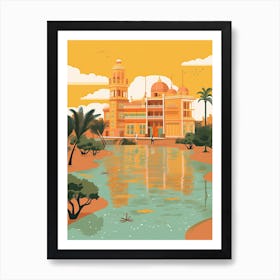 Ahmedabad India Travel Illustration 1 Art Print