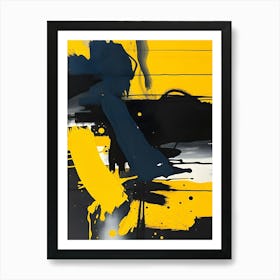 Yellow And Black Art Print