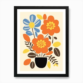 Flower Arrangement In A Vase 1 Art Print