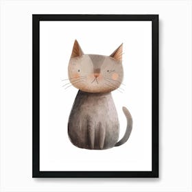 Chartreux Cat Clipart Illustration 3 Art Print