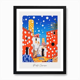 Poster Of Porto Cesareo, Italy, Illustration In The Style Of Pop Art 3 Art Print