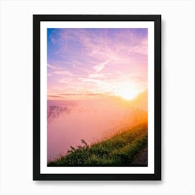 A Watercolor Creation Rich With Springs Flush Of Colors Backlit By The Glow Of The Summer Sunset (6) Art Print