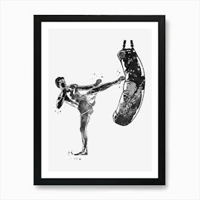 Kickbox Male Martial Artist 2 Art Print