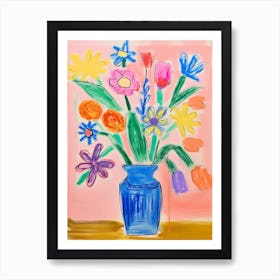 Flower Painting Fauvist Style Flowers 2 Art Print