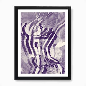 Nude Woman Lines Art Print