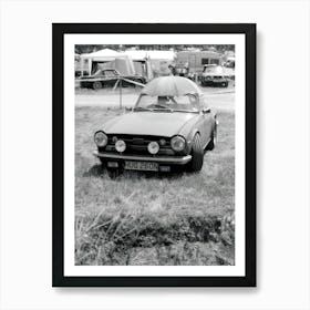 Lemans Campsite TR6 Umbrella (2005) Art Print