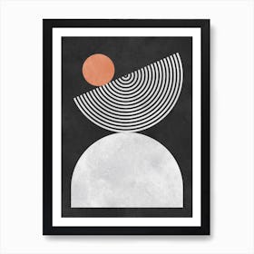 Set of circles and lines 3 Art Print