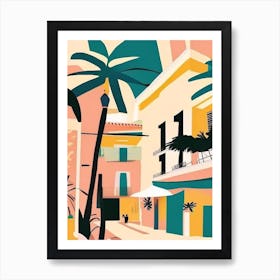 Cebu Philippines Muted Pastel Tropical Destination Art Print