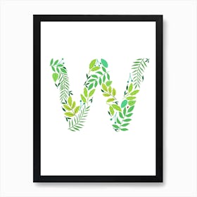 Leafy Letter W Poster