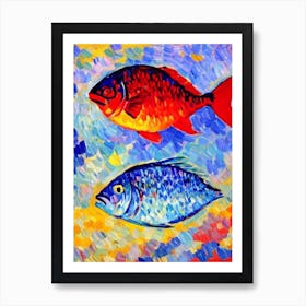 Giant Ocean Sunfish II Matisse Inspired Art Print