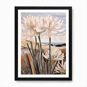 Agapanthus 1 Flower Painting Art Print