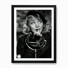 Marlene Dietrich Lipstick Art Print