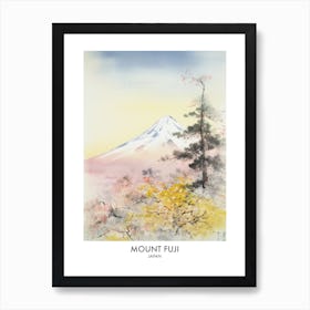 Mount Fuji 2 Watercolour Travel Poster Art Print