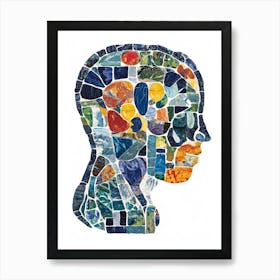 Mosaic Head Art Print