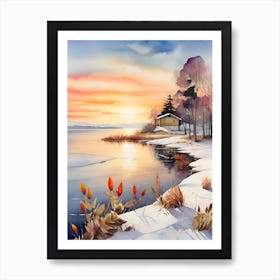Winter Landscape Painting 3 Art Print