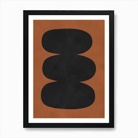 Brown geometric art 4 Art Print