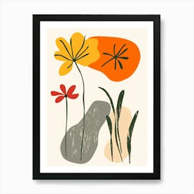 Abstract Flowers 32 Art Print