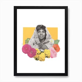 Aretha Franklin Collage Art Print