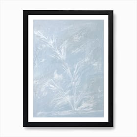 Floral Whisper Blue - Abstract Flower Painting Art Print