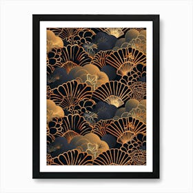 Japanese Floral Pattern Art Print