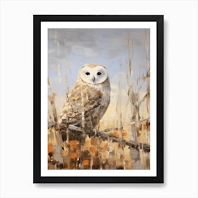 Bird Painting Snowy Owl 4 Art Print